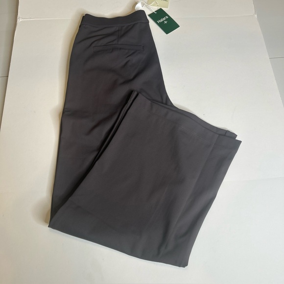 Halara Pleated High Waist Wide Leg Pull On Stretch Pants Medium Petite Gray - Picture 9 of 16